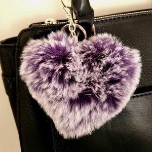 ⭐️3/$25⭐️🆕️ 💜Plush Heart Keychain💜 